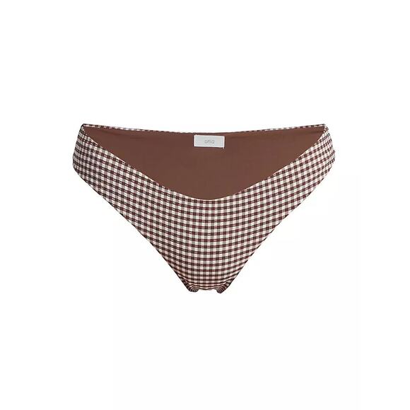 Onia Daisy Gingham Bikini Bottom - S - Chocolate - Picture 1 of 6